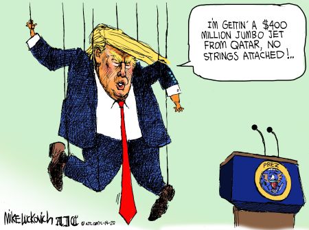 Trump Qatar Cartoon
