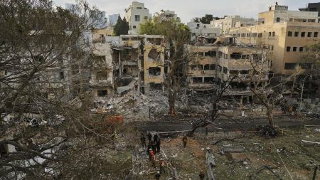 Site Where An Iranian Missile Struck In Tel Aviv, Israel, On Monday, June 16, 2025