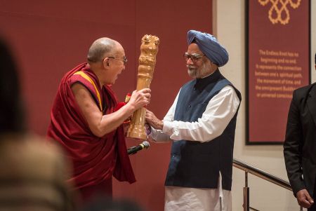 Dalai Lama With Dr Manmohan Singh