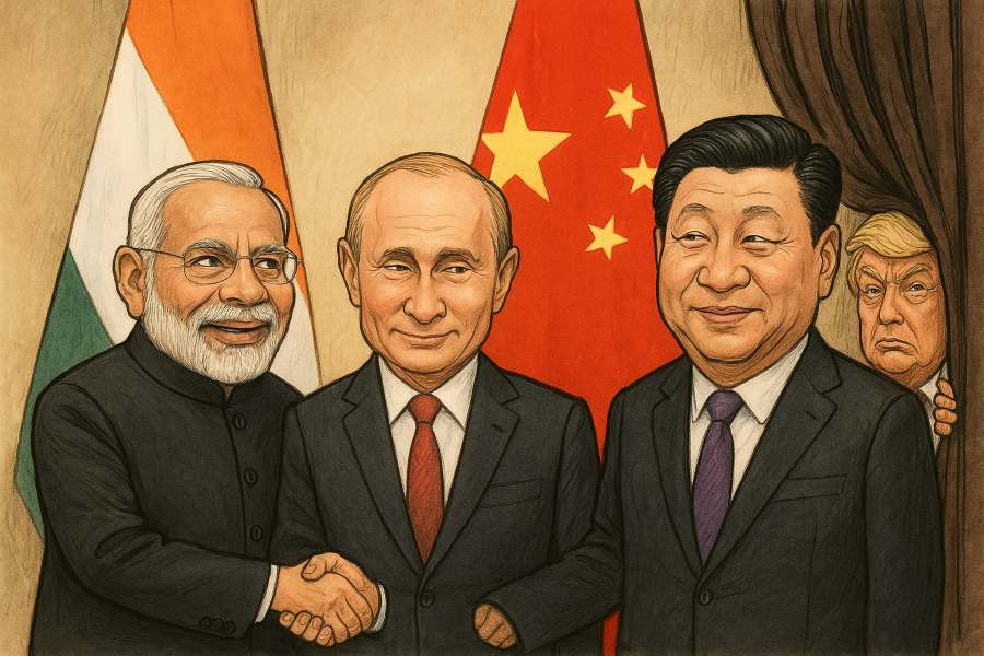 Sco Modi, Putin, Xi, Trump