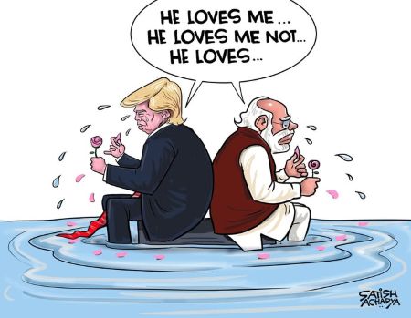 Modi Trump Love