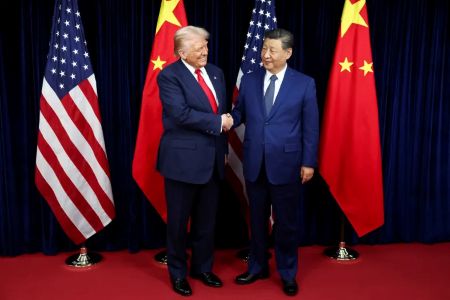 Trump and Xi during their Busan summit, aiming to ease trade tensions
