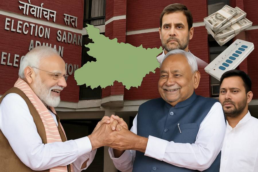 Modi and Nitish Kumar Bihar election controversy Election Commission credibility crisis