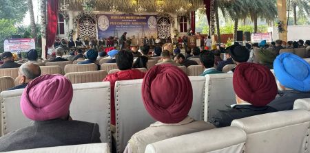 Participants at the Punjab power engineers’ protest meeting held in Patiala.