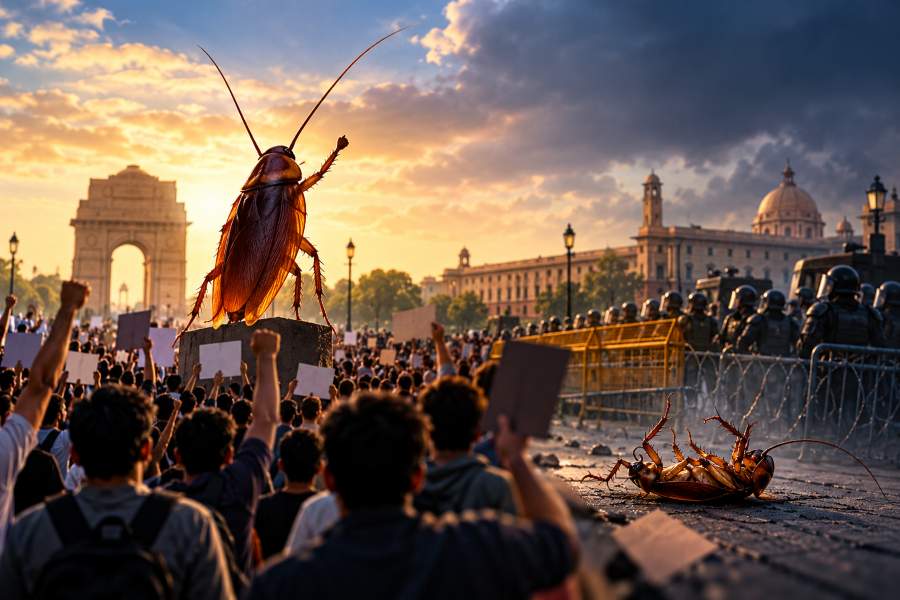 Cockroach Janta Party Protest
